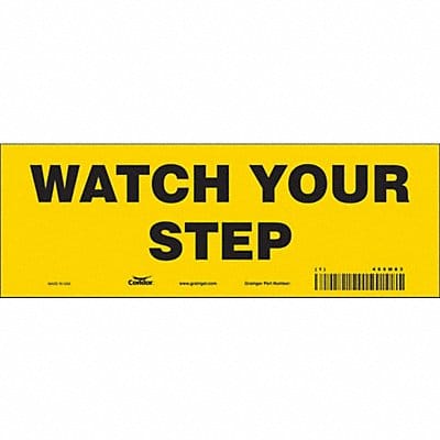 Safety Sign 3.5in x 10in Vinyl