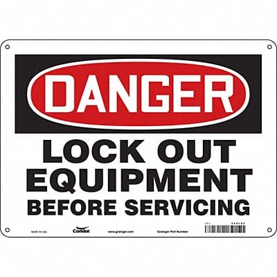 Safety Sign 10 inx14 in Aluminum