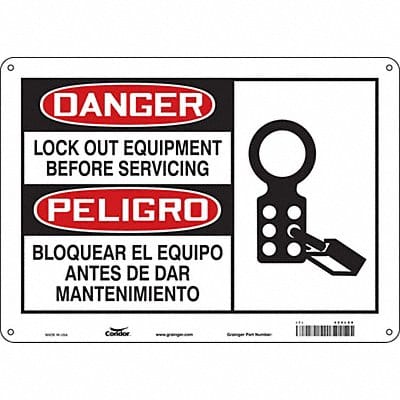 Safety Sign 10 inx14 in Aluminum