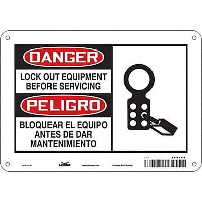 Safety Sign 7 inx10 in Polyethylene