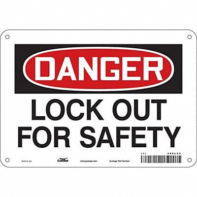 Safety Sign 7 in x 10 in Aluminum