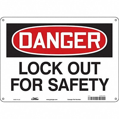 Safety Sign 10 inx14 in Aluminum