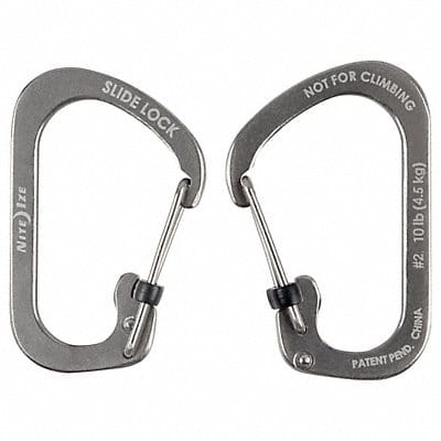 Locking Carabiner Clip Silver 1-3/32 in.