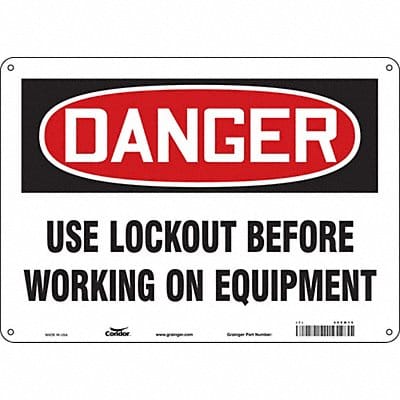 Safety Sign 10 in x 14 in Polyethylene