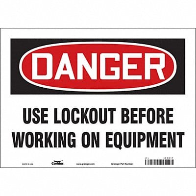 Safety Sign 10 in x 14 in Vinyl