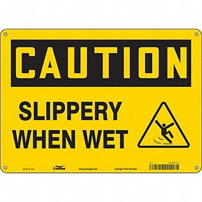 Safety Sign 10 inx14 in Polyethylene