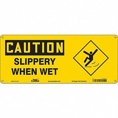 Safety Sign 7 in x 17 in Aluminum