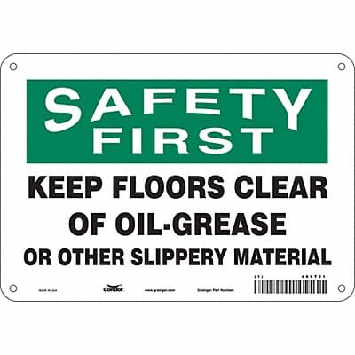 Safety Sign 7 in x 10 in Aluminum