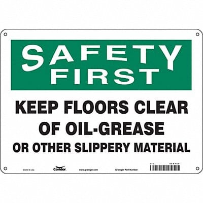 Safety Sign 10 inx14 in Polyethylene