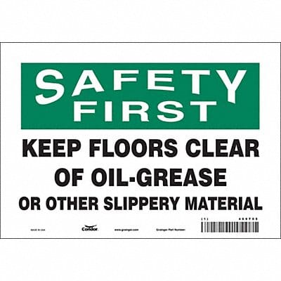 Safety Sign 7 inx10 in Vinyl