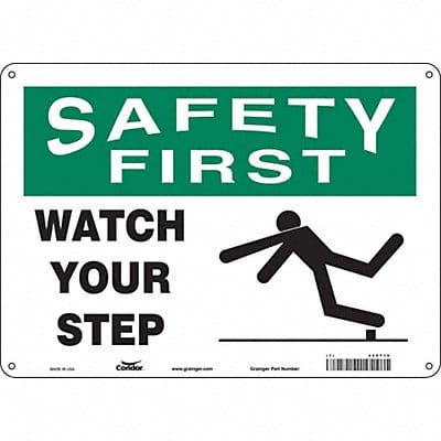 Safety Sign 10 inx14 in Polyethylene