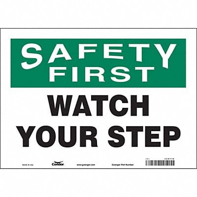 Safety Sign 10 in x 14 in Vinyl