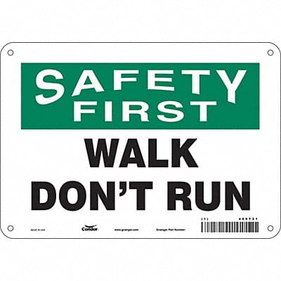 K1416 Safety Sign 7 in x 10 in Polyethylene