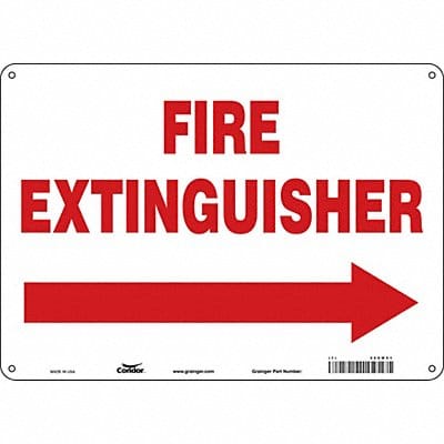 Safety Sign 10 in x 14 in Aluminum