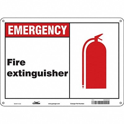 Safety Sign 10 in x 14 in Aluminum