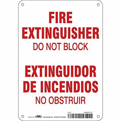 Safety Sign 10 in x 7 in Aluminum