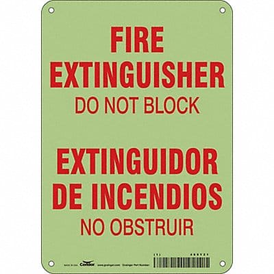 Safety Sign 10 in x 7 in Polyethylene