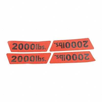 Capacity Label 2000 lb