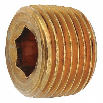 Countersink Plug Brass 1/2 in MNPT