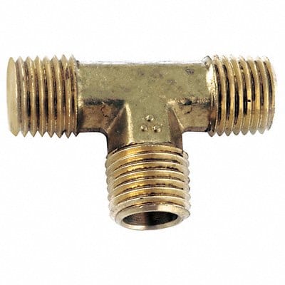 Male Tee Brass 1/8 in Pipe Size MNPT