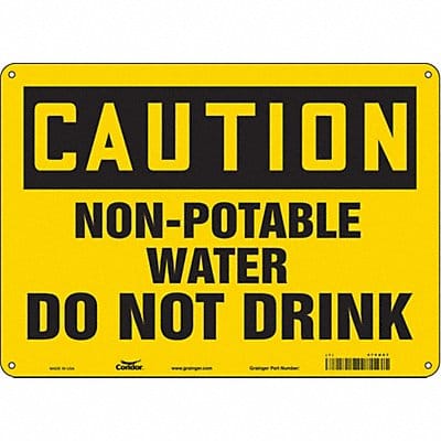 Safety Sign 10 inx14 in Polyethylene