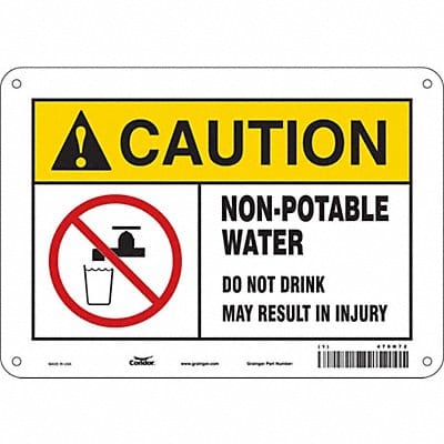 Safety Sign 7 in x 10 in Aluminum