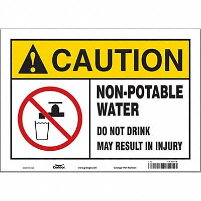 Safety Sign 10 in x 14 in Vinyl