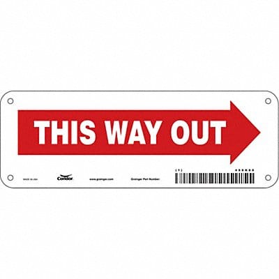 J7058 Safety Sign 3 1/2 in x 10 in Aluminum