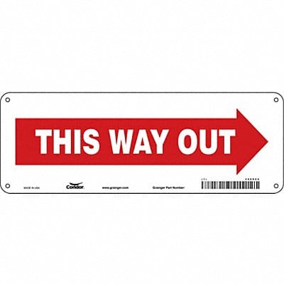 J7058 Safety Sign 5 in x 14 in Aluminum