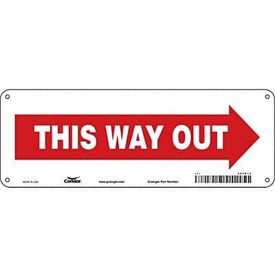 Safety Sign 5 in x 14 in Polyethylene