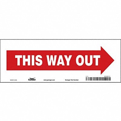 J7058 Safety Sign 5 in x 14 in Vinyl