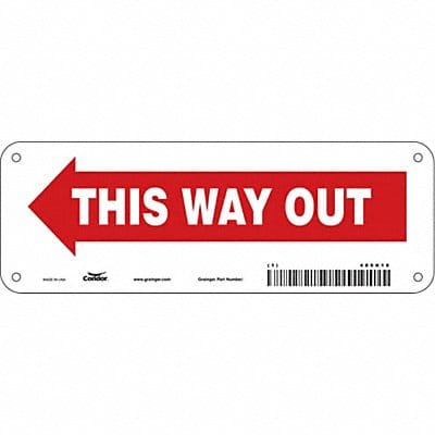 J7056 Safety Sign 3 1/2 in x 10 in Aluminum