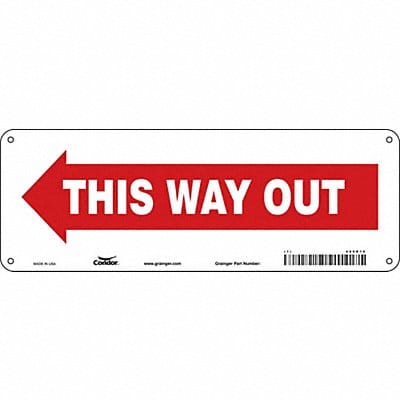 J7056 Safety Sign 5 in x 14 in Aluminum