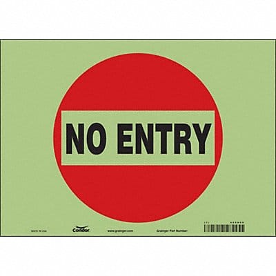 Safety Sign 10 inx14 in Glow Vinyl