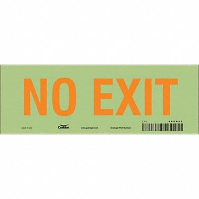 Safety Sign 3 1/2 in x 10 in Glow Vinyl