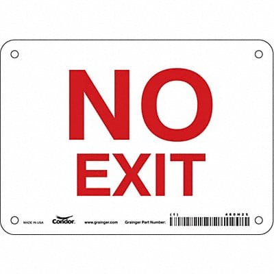 J7055 Safety Sign 5 in x 7 in Aluminum