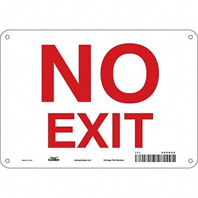 J7055 Safety Sign 7 in x 10 in Aluminum