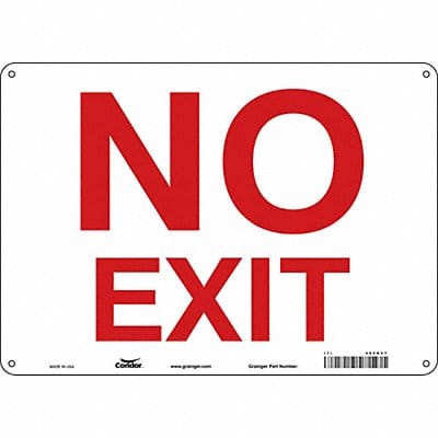 J7055 Safety Sign 10 in x 14 in Aluminum