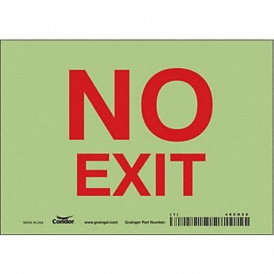 K2119 Safety Sign 5 in x 7 in Glow Vinyl