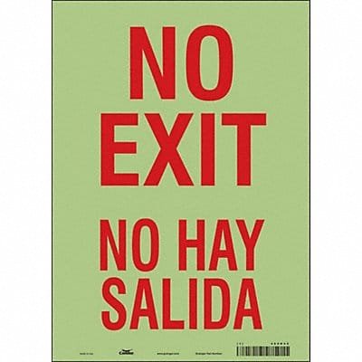 Safety Sign 14 in x 10 in Glow Vinyl