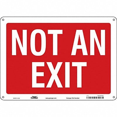 Safety Sign 10 in x 14 in Aluminum