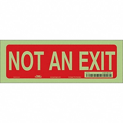 Safety Sign 3 1/2 in x 10 in Glow Vinyl