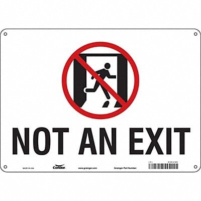 Safety Sign 10 in x 14 in Polyethylene