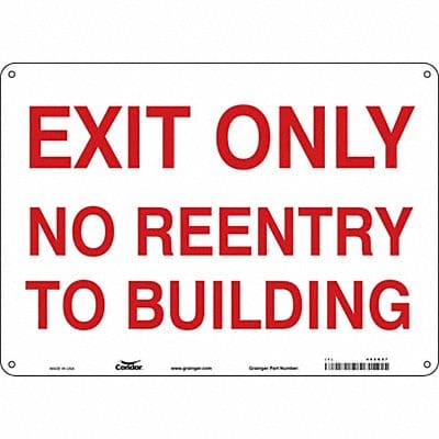 Safety Sign 10 in x 14 in Aluminum