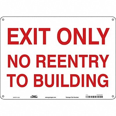 Safety Sign 10 in x 14 in Polyethylene