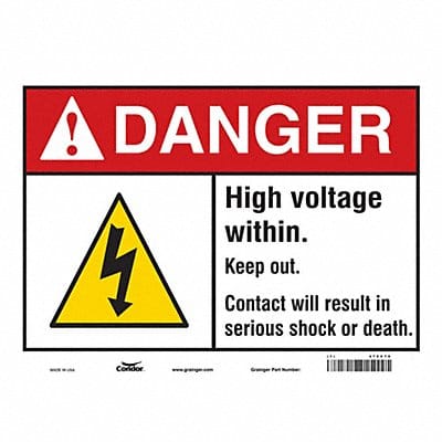 Safety Sign 10 in x 14 in Vinyl