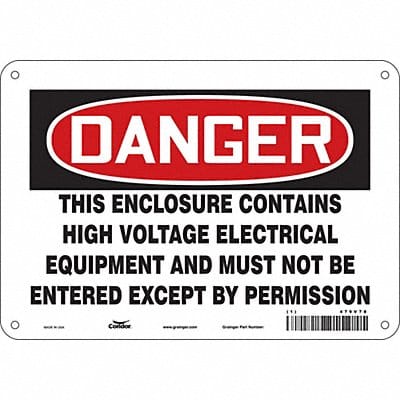 Safety Sign 7 in x 10 in Aluminum