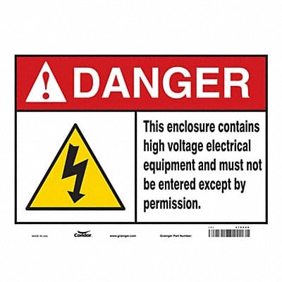 Safety Sign 10 in x 14 in Vinyl