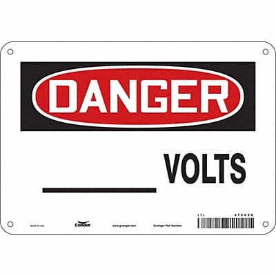 Safety Sign 7 in x 10 in Aluminum