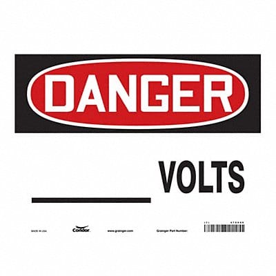 Safety Sign 10 in x 14 in Vinyl